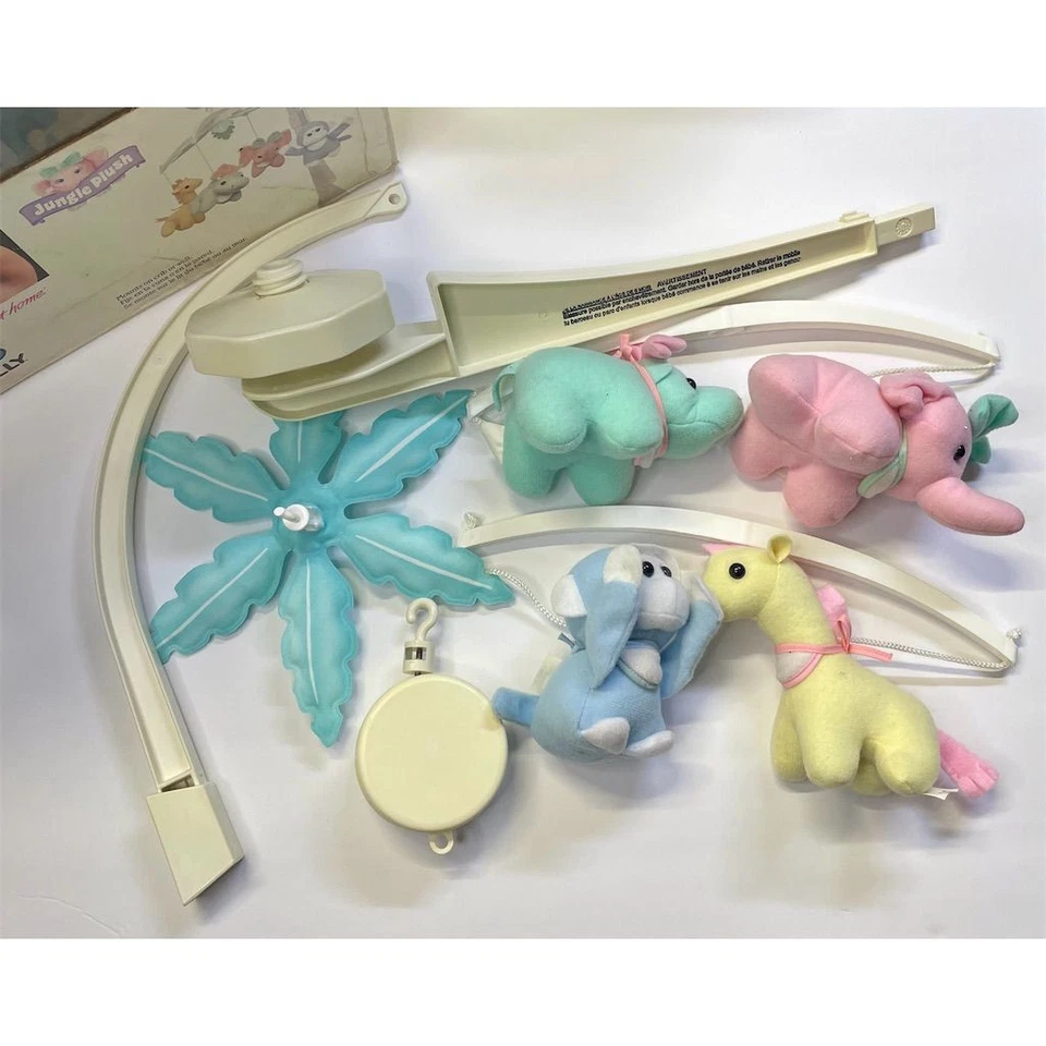 Cuna móvil musical de felpa Dolly Jungle unisex multicolor vintage Foto 3 de 4