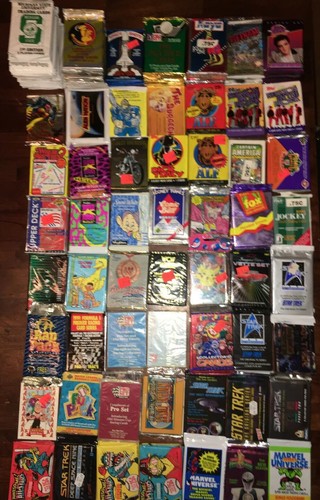 Vintage ungeöffnete Nicht-Sport Wachs Packs 7er-Pack Menge NEU MIX Aufkleber UNGERADE KUGELWACHS - Bild 3 von 14