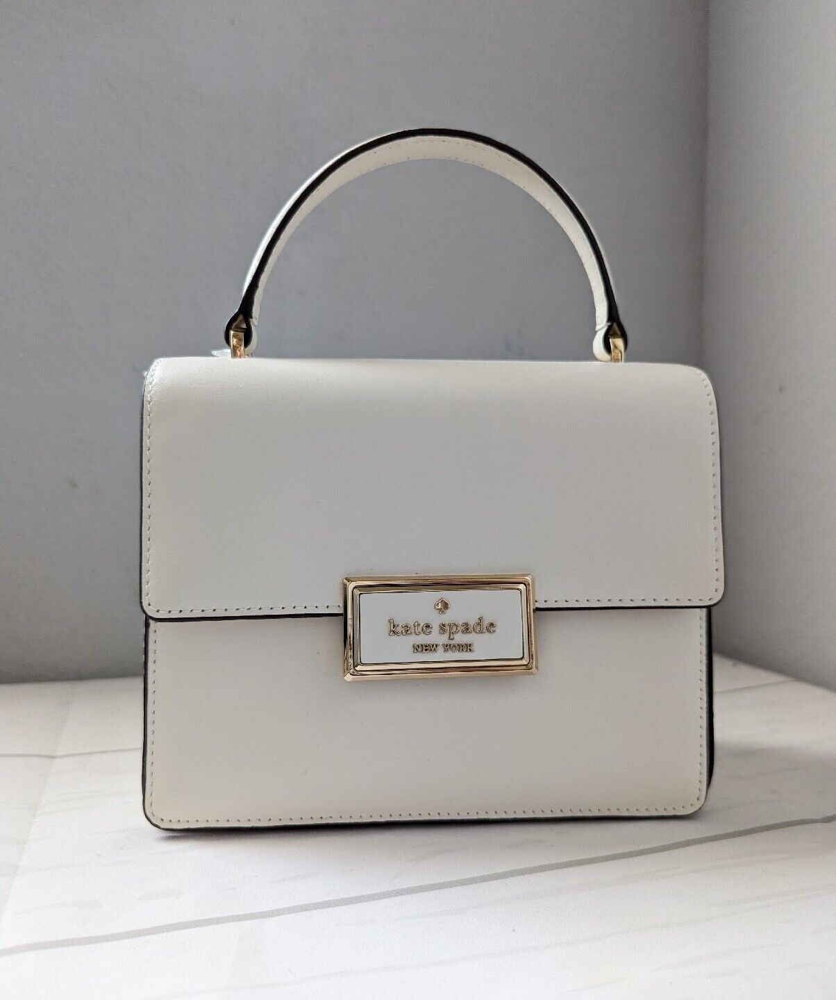 Kate Spade Reegan Top Handle Satchel Crossbody Parchment