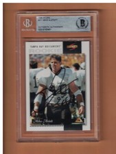 Mike Alstott AUTOGRAPHED 1996 SCORE ROOKIE FOOTBALL CARD SIGNED TAMPA BAY BUCS