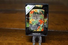 JUNGLE ANIMALS LEOPARD GIRAFFE ZEBRA 540 DESIGN GLOW IN THE DARK ZIPPO LIGHTER