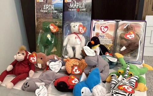 MCDONALDS Vintage TY Beanie babies tags attached lot of 17