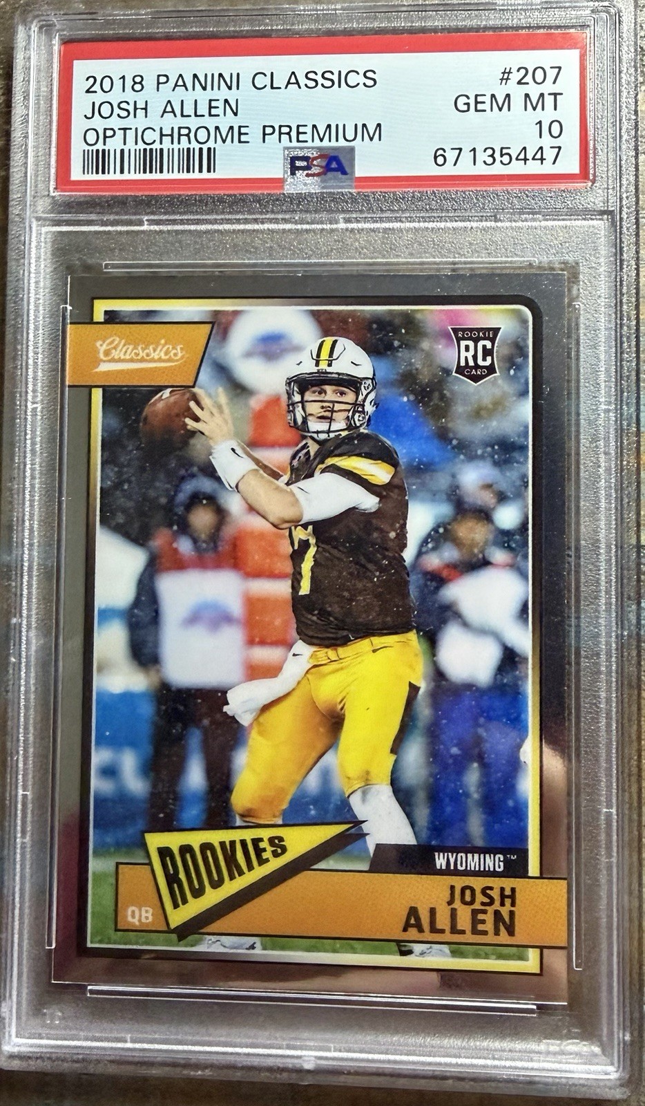 Josh Allen Panini Classics #207 Optichrome Premium