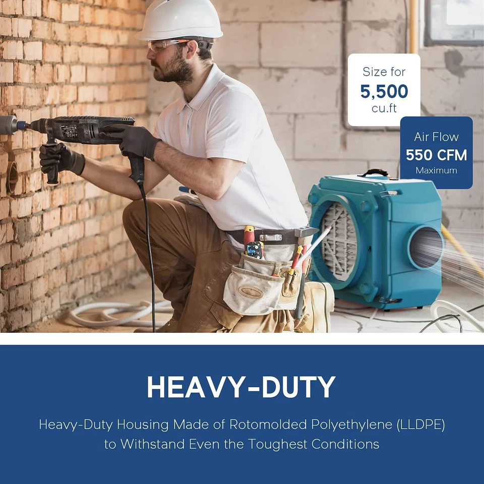 Purificador de aire negativo filtro de 3 etapas ALORAIR industrial comercial Foto 4 de 4