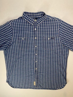 Polo Ralph Lauren Shipyard Supply Plaid Button Down Shirt Men s XXL Blue Cotton