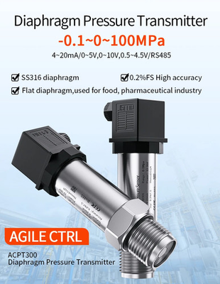 #ad Flat Diaphragm Pressure Transmitter 4 20mA 0 10V Sanitary Food Grade Flush RS485 $140.30