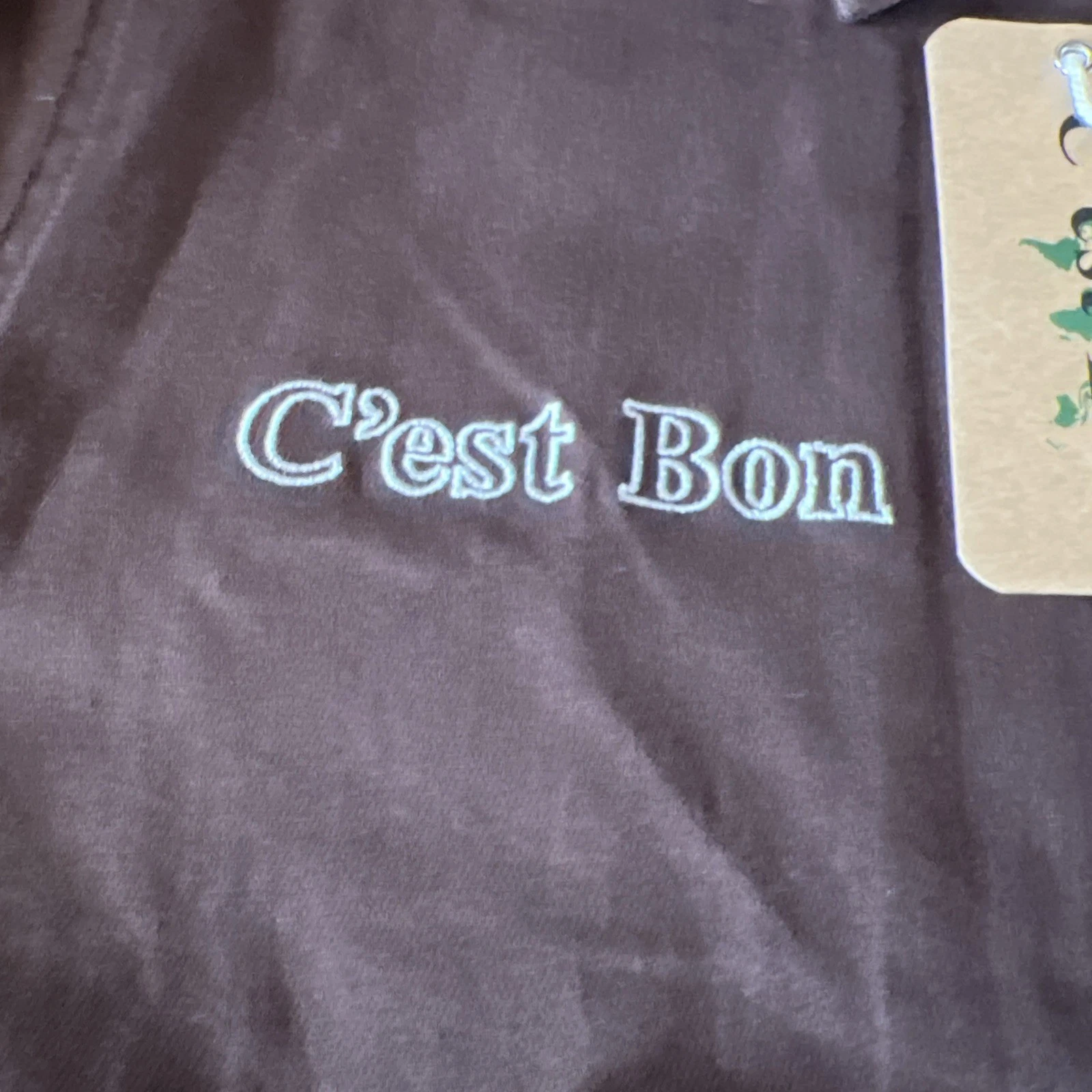C’est Bon Men’s Medium Work Jacket. Full Zip With Zipper Pockets. Brown. - product detail image 3
