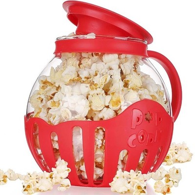 Mikrowelle Popcornmaschine Glaskanne 2,5L BPA-frei Spülmaschinenfest Popcornschüssel