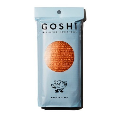 GOSHI Exfoliating Shower Towel - Rip-Resistant Small, Yellow 