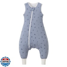 Nivolltha 1.5 TOG Organic Cotton Toddler Sleep Sack with Legs, Super Soft Wea