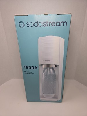 SodaStream Terra Sparkling Water Maker with CO2 and Carbonating Bottle, White