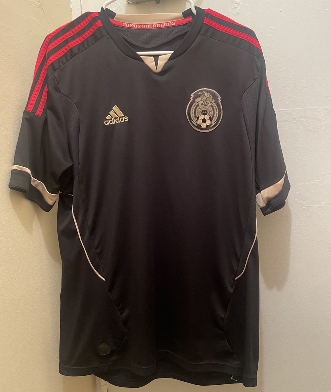 2011 2012 Mexico Gold Cup Away Black Soccer Jersey Medium M (Read)