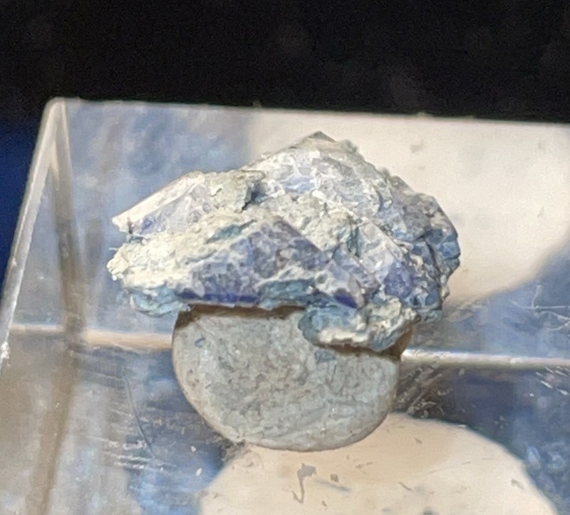 EXTREMELY RARE BENITOITE CRYSTAL CLUSTER THUMBNAIL SAN BENITO MTNS,CALIFORNIA