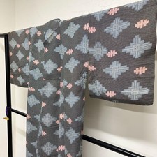Japanese Kimono Komon Pure Silk Summer Abstract Dot 064T
