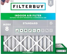 Filterbuy 21x21x2 MERV 8 Air Filter Replacement HVAC Furnace