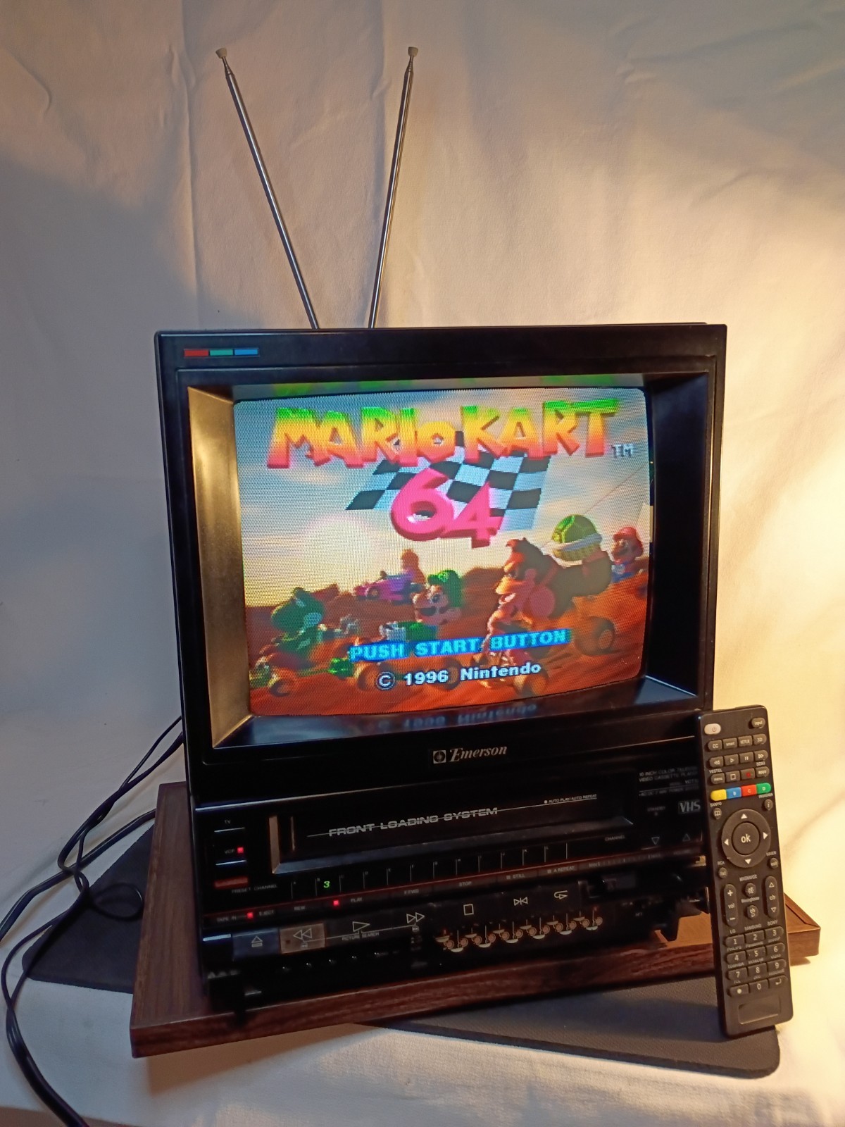 🔥Emerson VCT120 10" CRT TV VCR Combo VHS Player VTG Retro