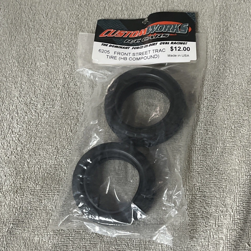 Custom Works RC Cars 6205 Front Street Trac Tire HP Compound set of 2 RC tires - Image 2 of 4