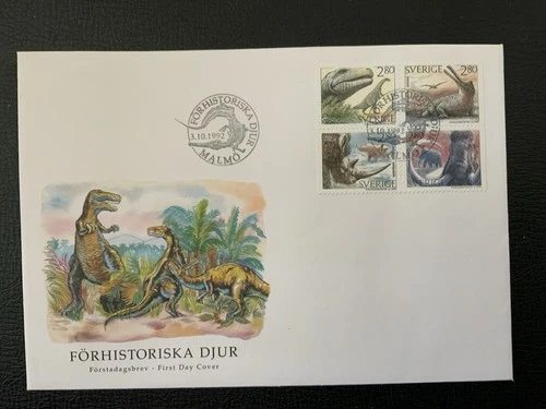 Sweden 1992 #1969-1972 Prehistoric Animals - FDC