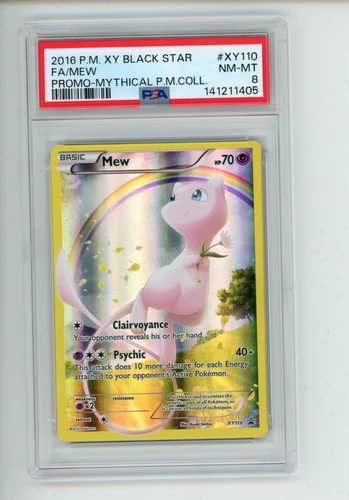 2016 Pokemon Mythical Collection Mew XY110 FA Black Star Promo PSA 8 NM-MT