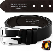 I Love You Gifts for Him Leather Belts for Men Husband Gifts from Wife Funny Gif