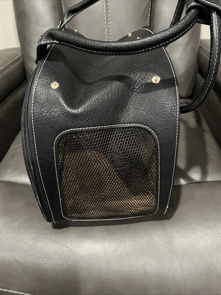 PetsHome Porta Perros, Porta Mascotas, Plegable Impermeable Cuero PU Premium -Pequeño Foto 3 de 4