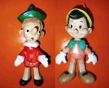 Due Pupazzi Gomma Pinocchio Wdp Walt Disney Production Pouet LEDRA Ledraplastic