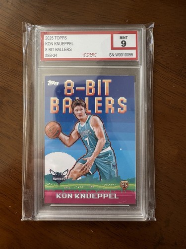 2025-26 Topps 8-Bit Ballers #8B-34 Kon Knueppel Rookie Card GRADED 9 SLAB Hornet - Picture 5 of 5