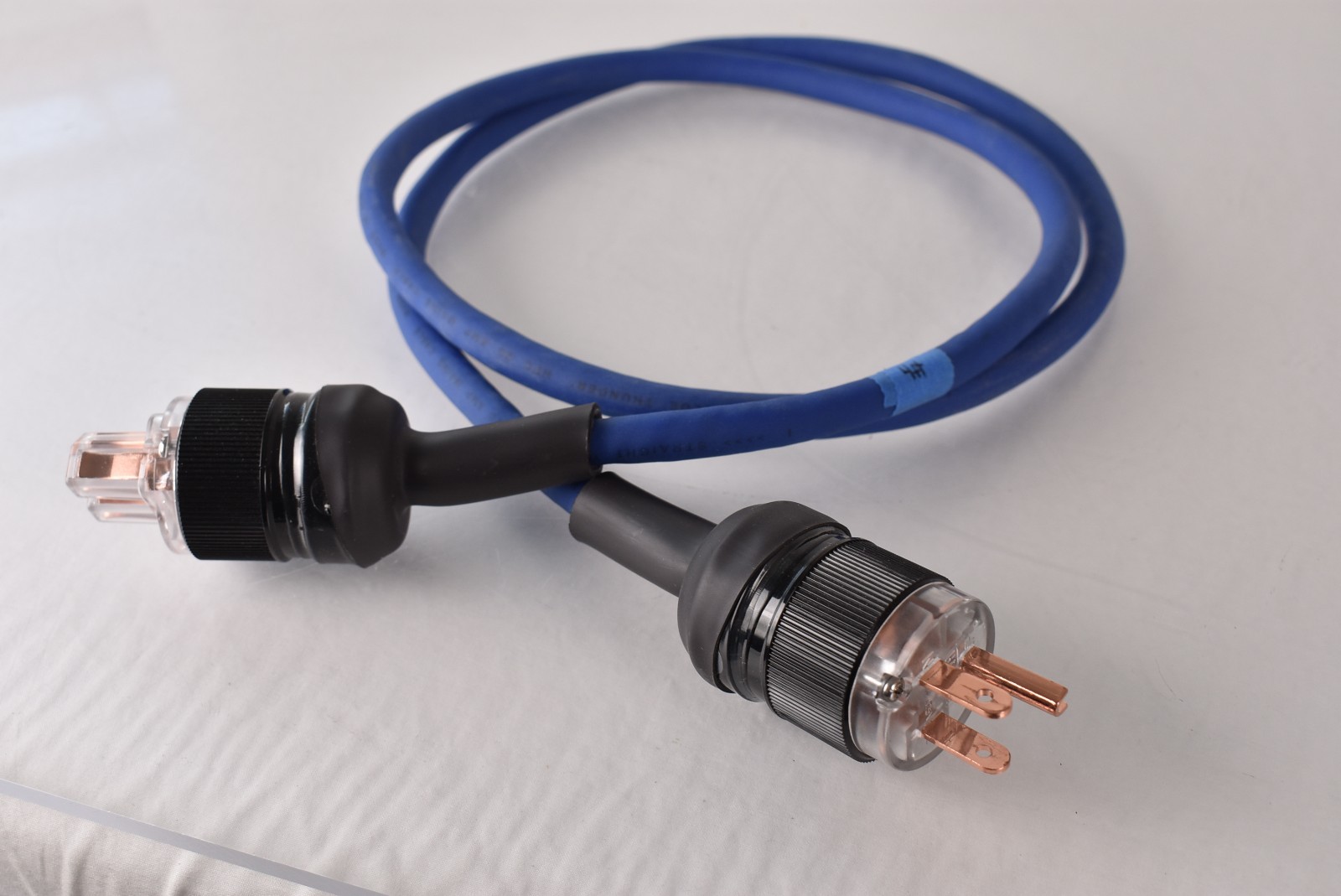 4ft Straight Wire "Blue Thunder" Power Cord IEC Mains Cable - Made In USA