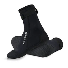  Neoprene Water Socks 3mm, Sand Proof Beach 3X-Large Black 01-high Cut