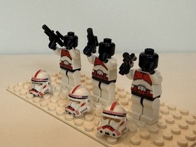3 Lego Star Wars Shock Trooper mini figures- 7671 At-Ap Walker