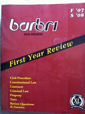 Barbri Bar Review First Year Review F '07 S'08 Civil Procedure Constitutioan...