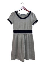 Theme Tan & Black Short Sleeve A-Line Dress M