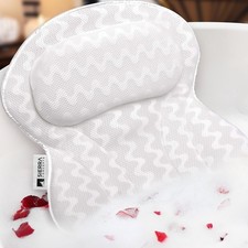 Bath Pillow Spa Bathtub Ergonomic for Tub, Neck, Head, Shoulder Pillows Suppo...