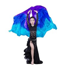 8mm Girls HandMade Silk Belly Dance Scarf Veils Gradual Colors Costume