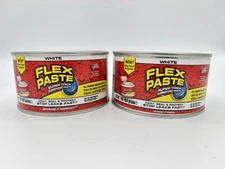 (2 PACK) Flex Paste White Waterproof Paintable Putty Rubber Spackle Sealant 1 LB
