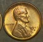 1942-S BU - SOLID LINCOLN WHEAT CENT - BROWN/RED - GOOD DETAILS - SEE PICS!!