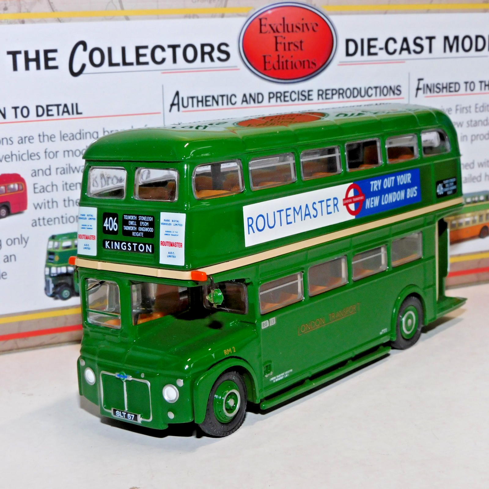 EFE AEC ROUTEMASTER PROTOTYPE BUS RM2 LONDON TRANSPORT ROUTE 406 1/76 30304