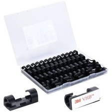 TRU COMPONENTS TC-12888580 T24CA077 Self Adhesive Cable Holder  Range