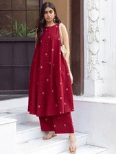 Women Viscose Rayon Kurti Palazzo Set Indian Designer Top Tunic Kurta Set Dress