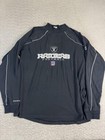 Las Vegas Raiders Shirt Mens Medium Black NFL Football Reebok Long Sleeve Tee