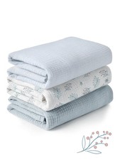 Muslin Swaddle Blankets for Newborn, Cotton Reveiving Blankets for ... Fast Ship