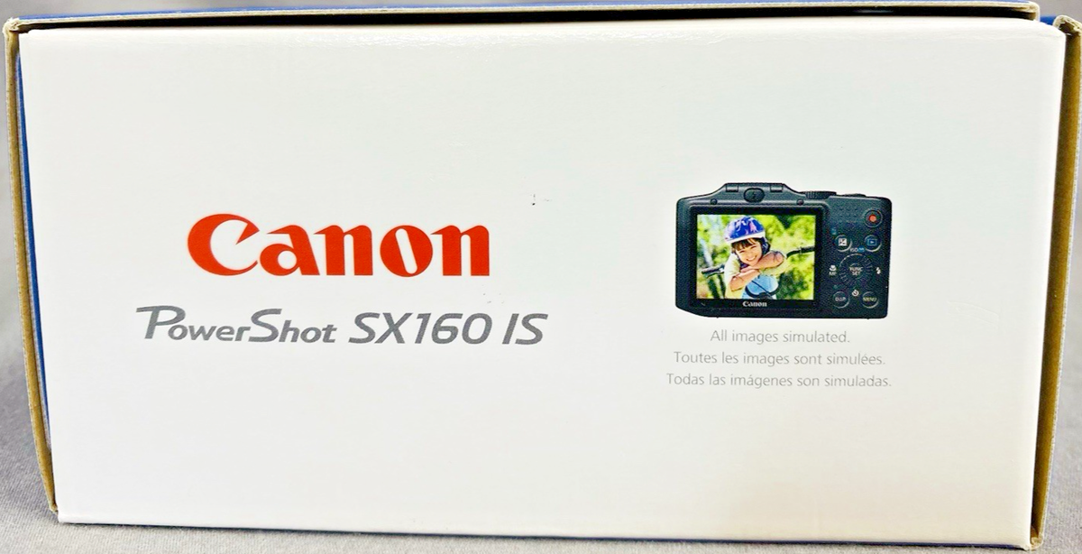 Canon PowerShot SX160 IS Black 16 MP Digital Camera 16x Optical