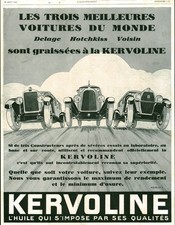 Publicité ancienne automobile huile Kervoline 1928 issue de magazine Mourlot
