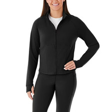 Member's Mark Black Brushed Lining Full Zip Extra Warm Jacket Women's Medium