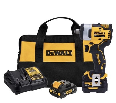 DCF901GJ1G1 DeWalt 12V 1/2'' Compact Impact Wrench Kit  W/2 Batteries/charger