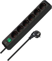 Steckdosenleiste 6-Fach Mit Schalter 3M Kabel Schwarz Brennenstuhl Eco-Line