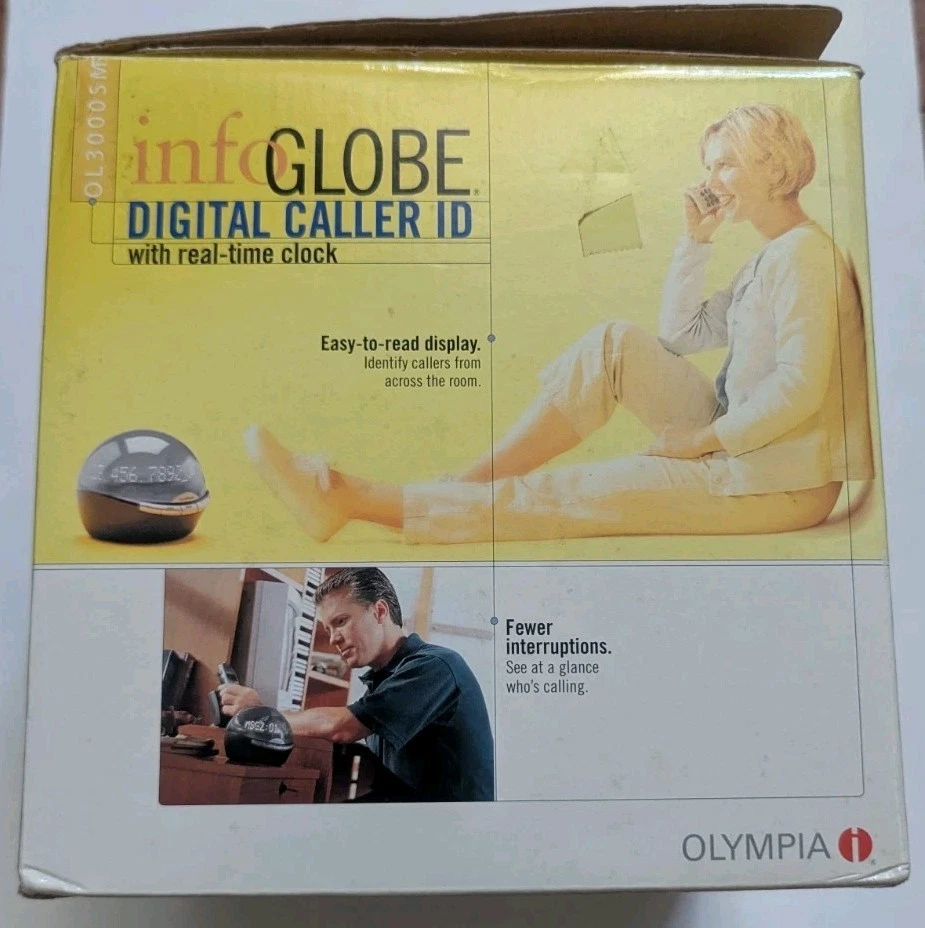 Olympia Info Globe Reloj Digital Identificador de Llamadas Gris/Negro, Batería Necesita Reparación Foto 2 de 4