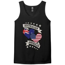 Australian American Heart Flags Australia America Tank Top