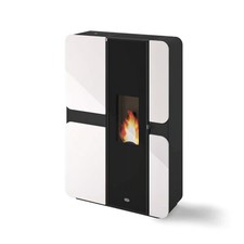 Stufa a pellet Eva Calòr SLIM KENDRA 7,5kW ad aria ventilata rivestita in vetro