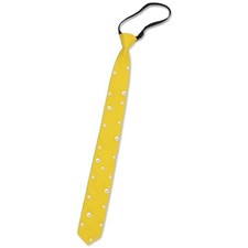 Pearl Zipper Ties for Women Men, Skinny Womens Tie Ladies Necktie Gold
